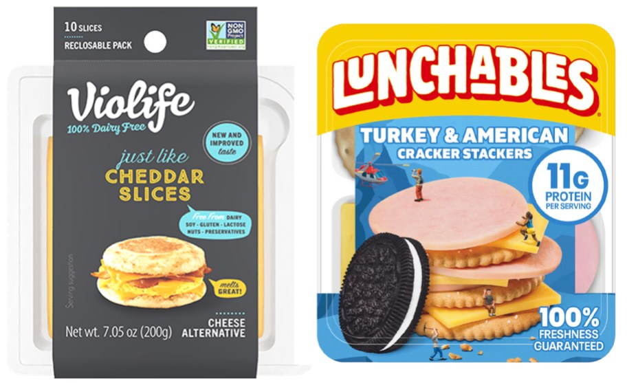 violife cheese slices and lunchable pack