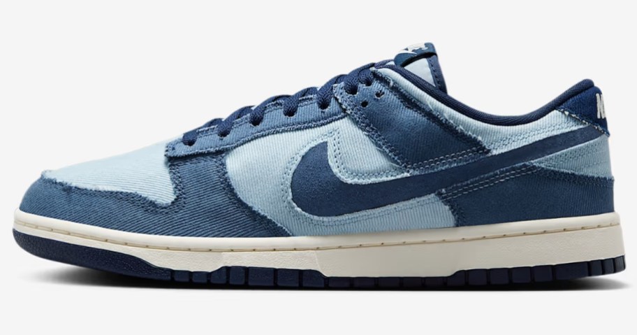 medium and light blue men's Nike Dunk style shoes