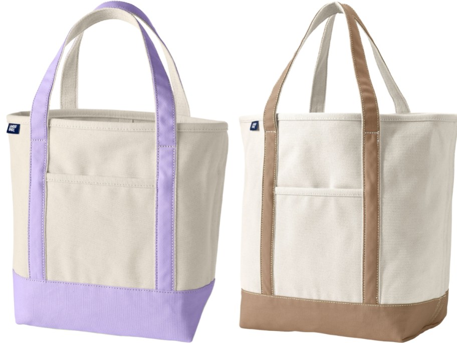 2 canvas tote bags