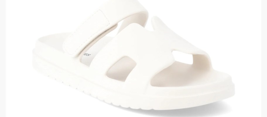 a women's white slide sandal