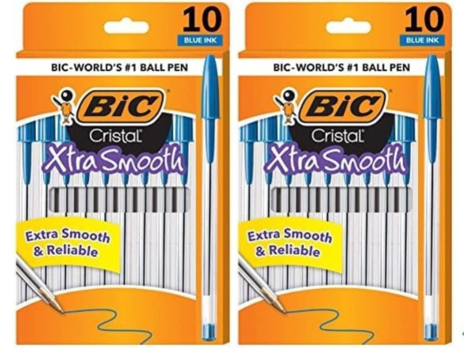 2 packs of BIC Cristal Xtra Smooth Ballpoint Pen Medium Point