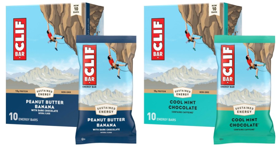 two boxes of clif bars