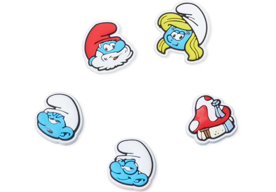 smurfs crocs charms