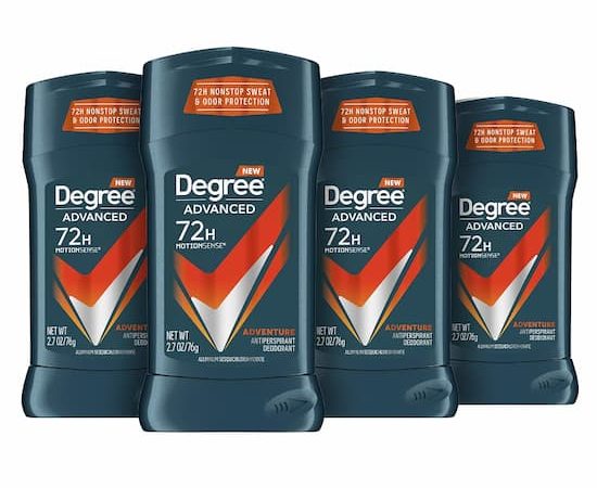 Degree Advanced 72 Hour Deodorant 4-Pack only $10.18 shipped!