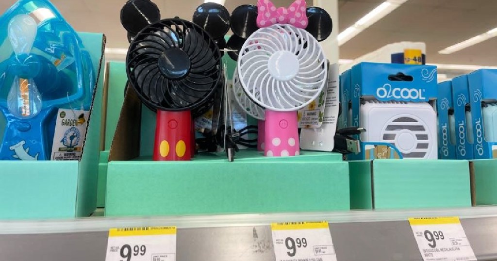 Disney fans on display inside Walgreens store