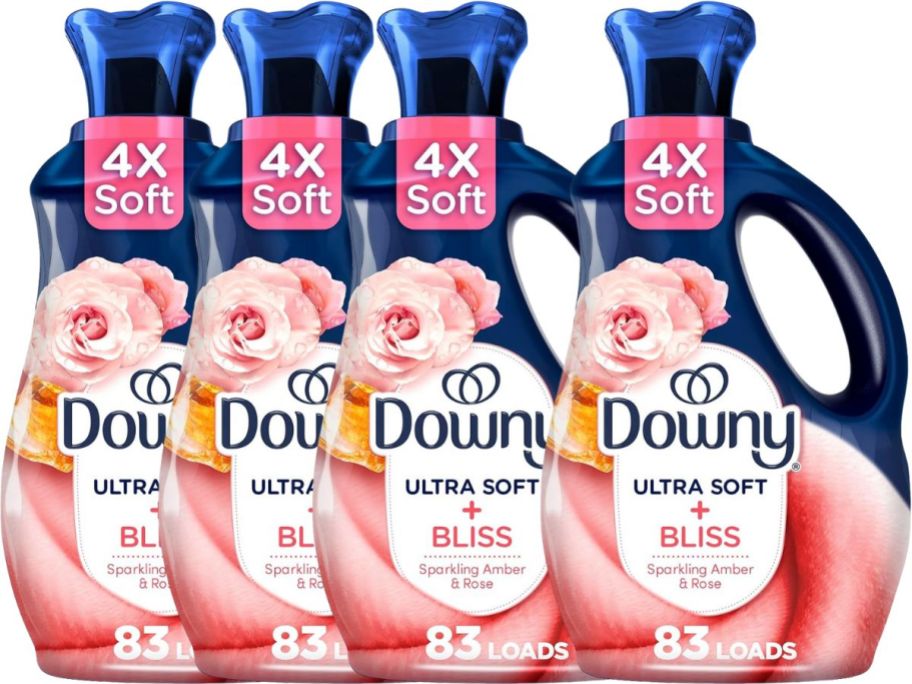 4 bottles of Downy Ultra Soft + Bliss