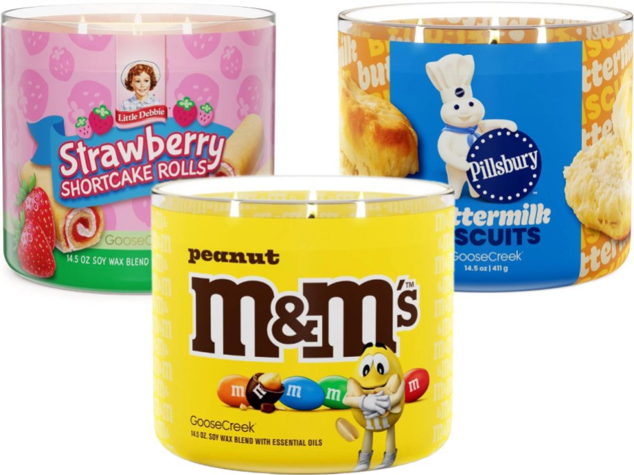 Stock images of Goose Creek M&M, Little Debbie & Pillsbury Candles