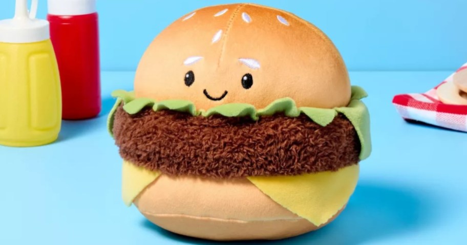 a plush hamburger toy
