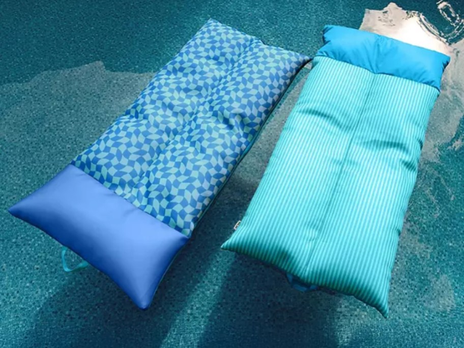 2 pool floats in a pool