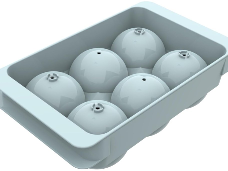 a round ice cube tray