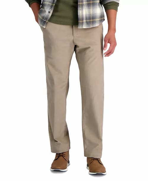 Haggar Men's Classic-Fit Stretch Corduroy Pants