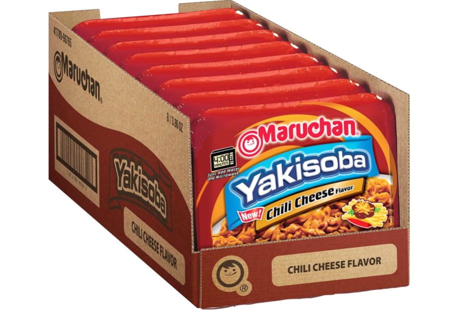 8-pack of Maruchan Yakisoba in chili cheese flavor