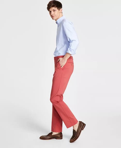 Men's Modern-Fit TH Flex Stretch Solid Performance Pant