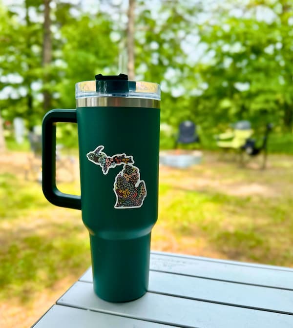 Michigan floral Etsy sticker