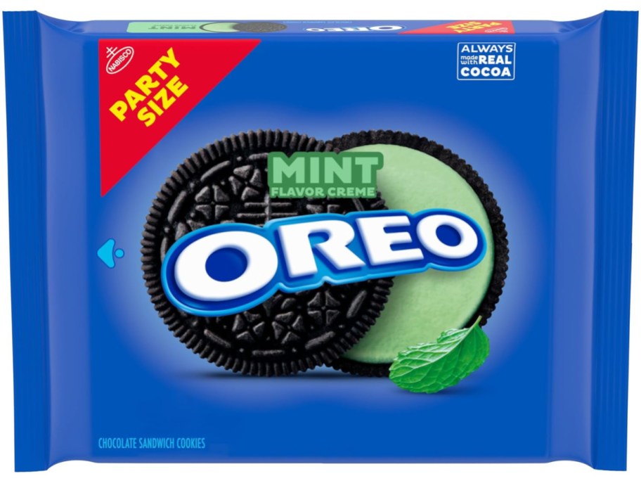 OREO Mint Creme Chocolate Sandwich Cookies Party Size Bag