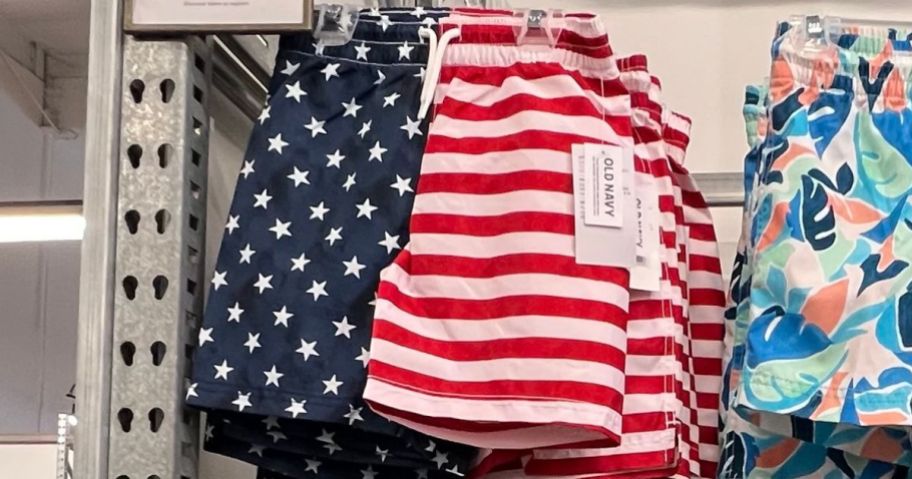 Old Navy Kids Patriotic Swim Trunks