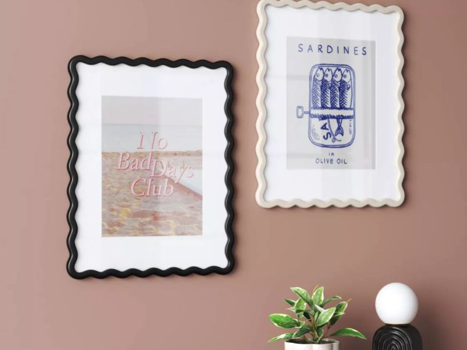2 large frames on a wall