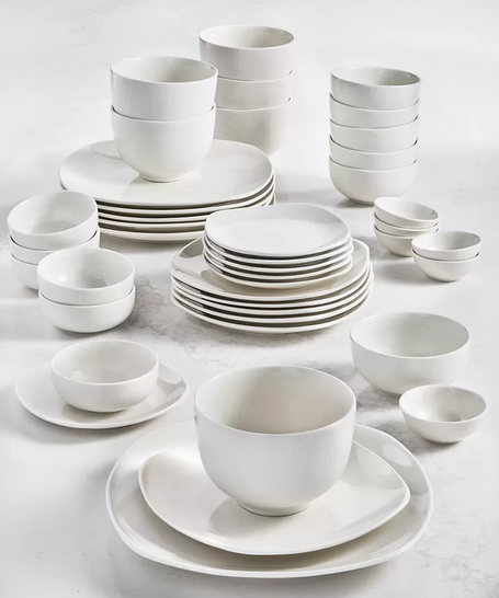  Tabletops Unlimited Whiteware 42-PC. Dinnerware Set