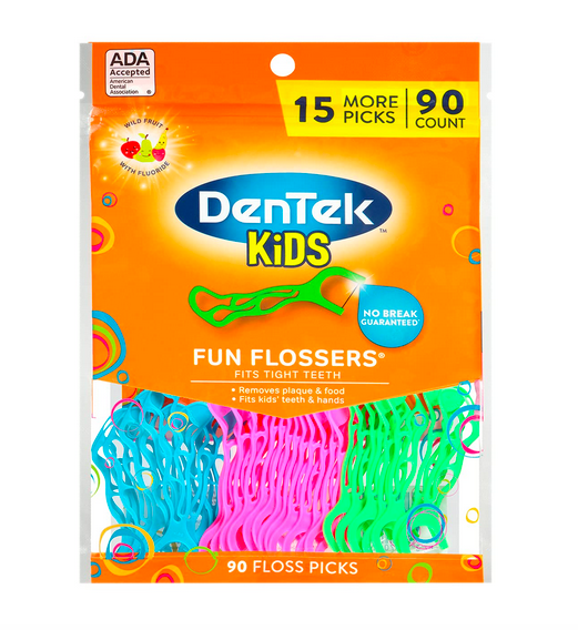 DenTek Kids Fun Flossers, Wild Fruit, 90 Count 