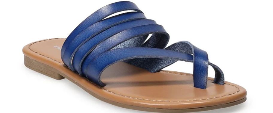A blue flip flop