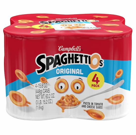 SpaghettiOs Original Canned Pasta, 15.8 oz Can (Pack of 4)
