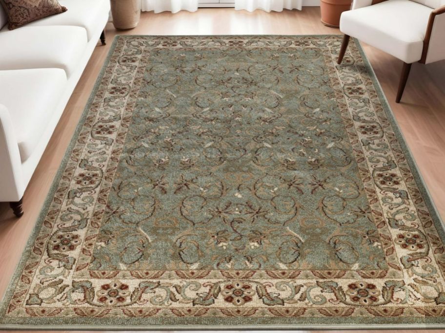 An Oriental Rug in a living room 