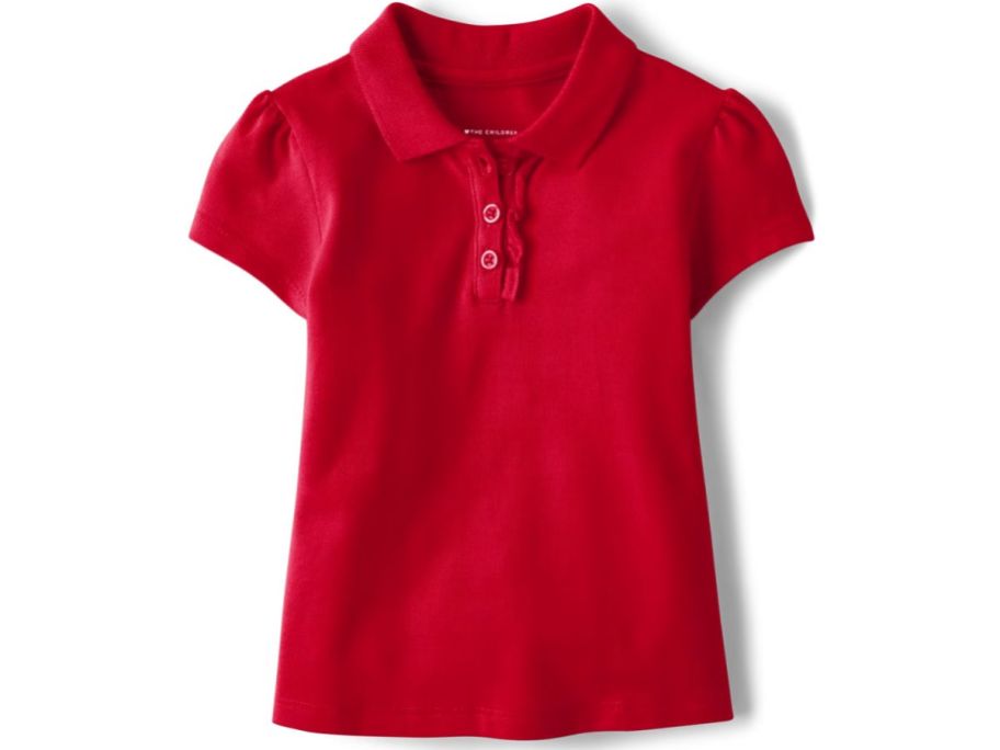 The Children's Place Girl's Red Polo