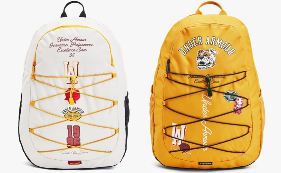 white and yellow under armour backpacks