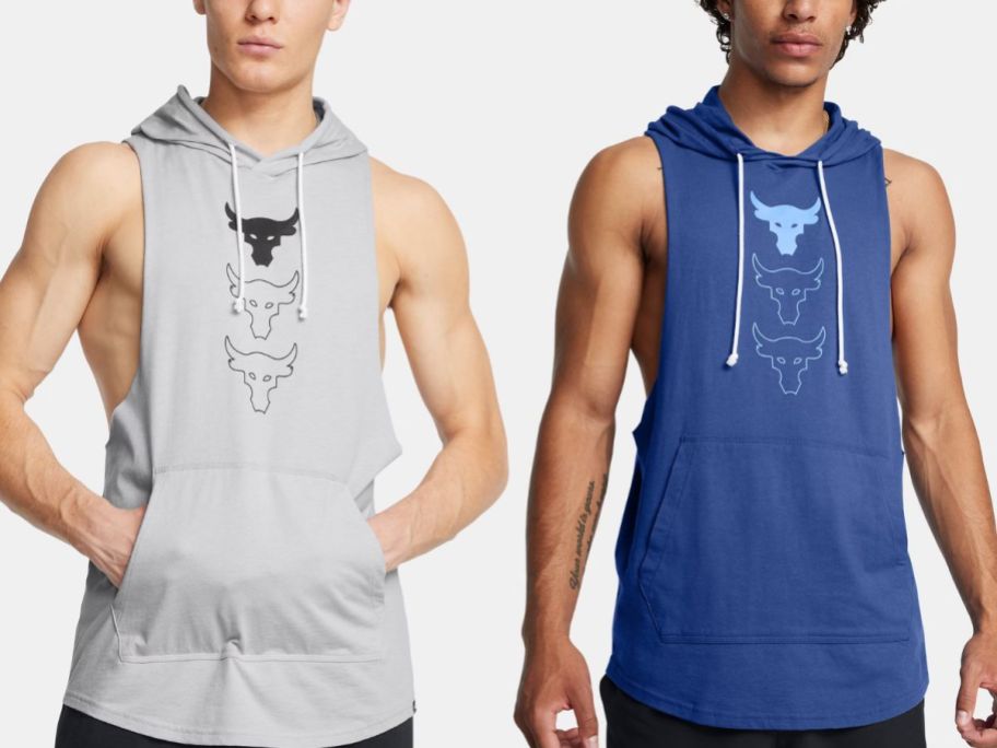 Stock images of Under Armour Project Rock Men's Sleeveless Hoodies