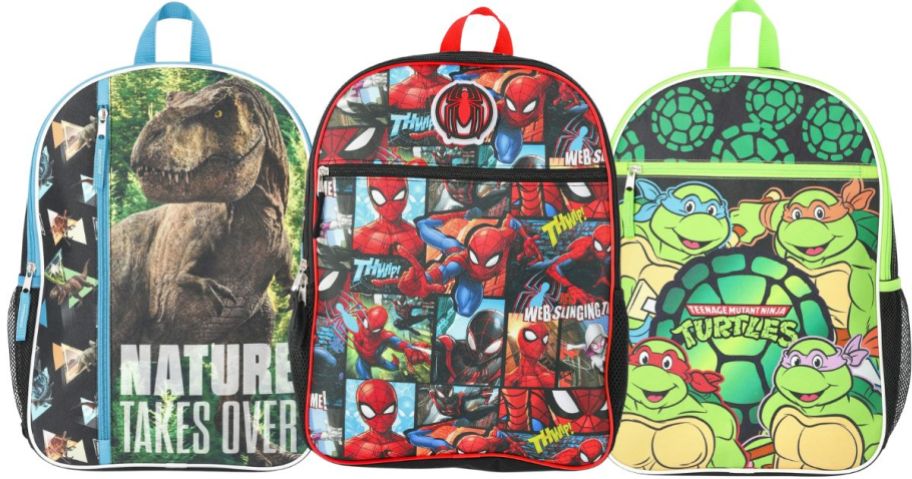3 Walmart Character Backpacks