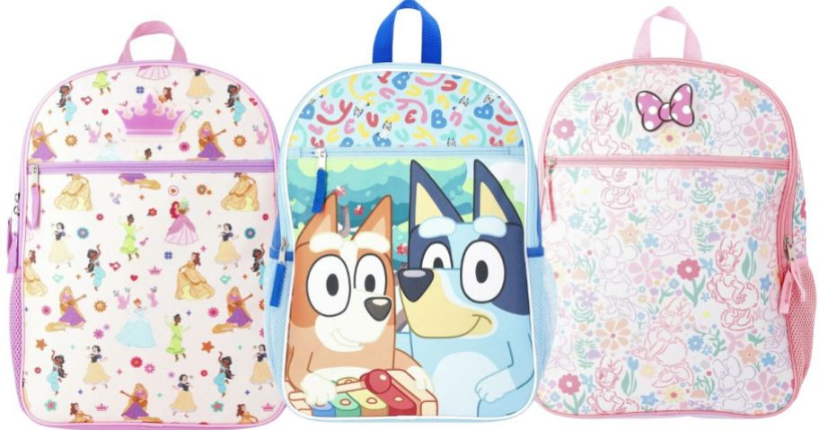 3 Walmart Disney Character Backpacks