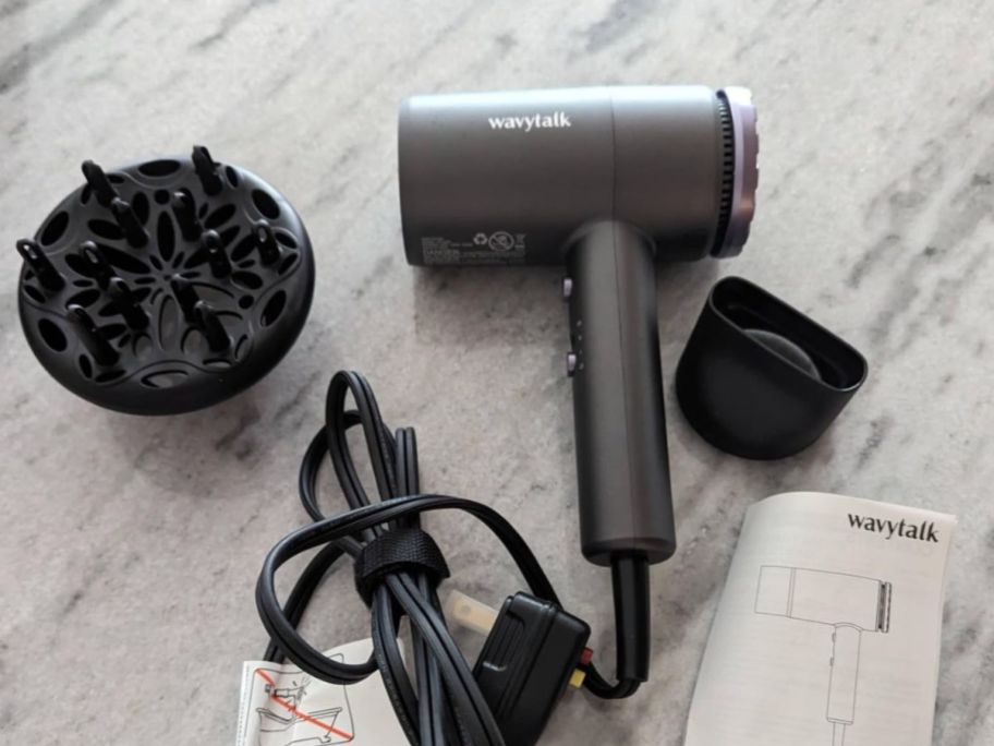 The Wavytalk Ionic Fast Drying Hair Dryer w/ Diffusers