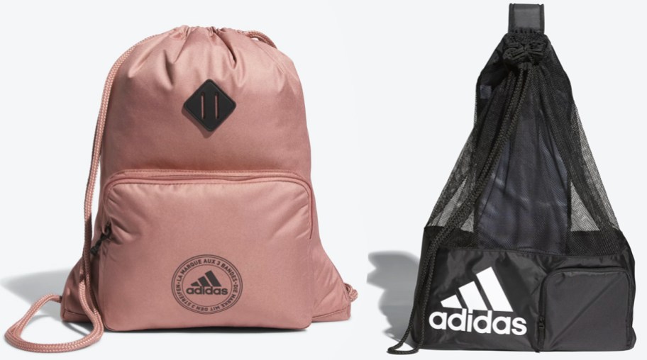 pink and black adidas bags
