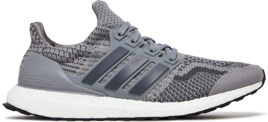 grey mesh adidas running shoe