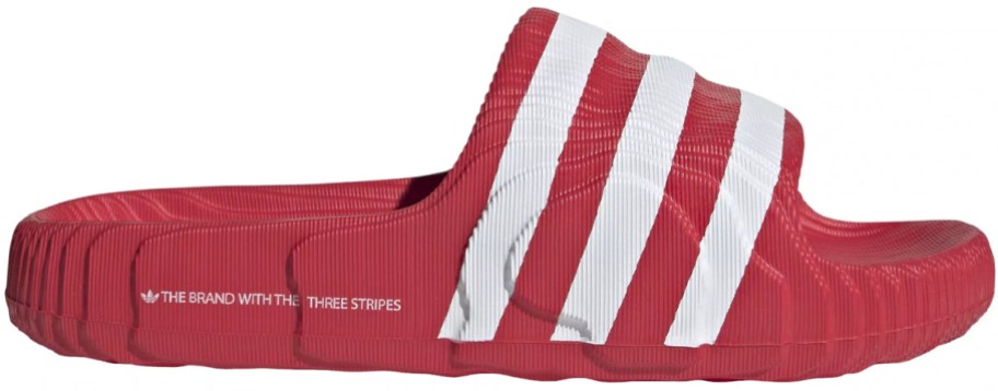 red and white adidas slide