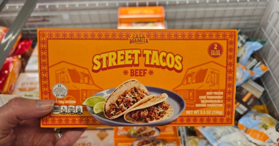 a street taco in the packaging