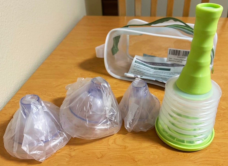 anti choking device with accessories on a table