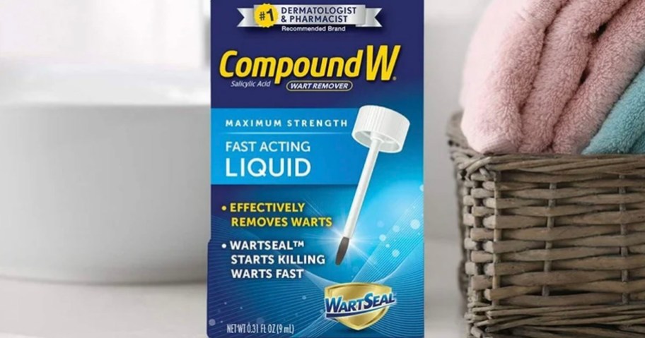 compoundw water remover box on counter next to basket 