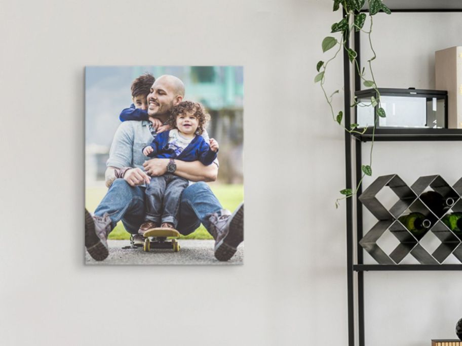 a canvas photo print on a wall