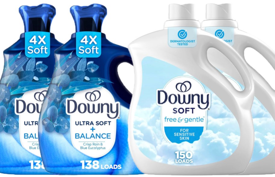 4 bottles of downy fabric softener 