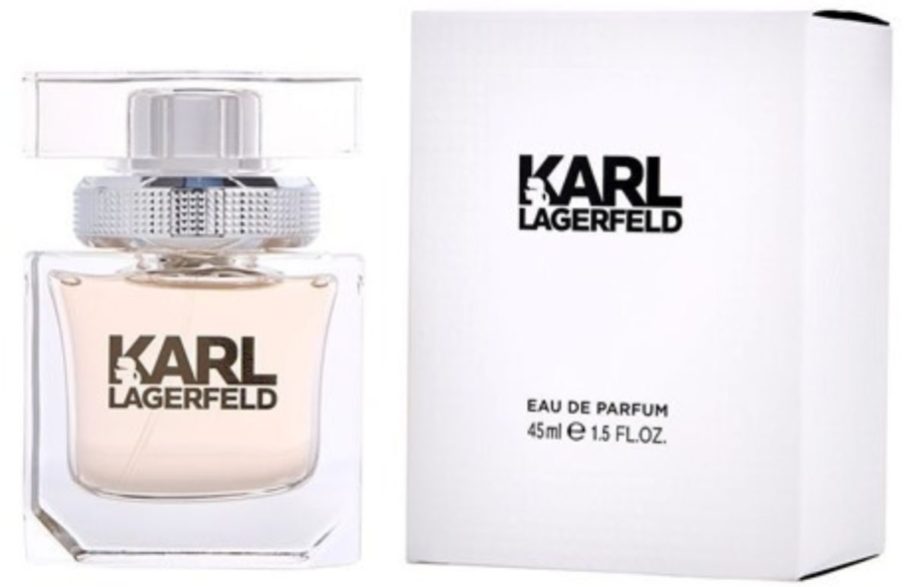 Karl Lagerfield Spray bottle next to box