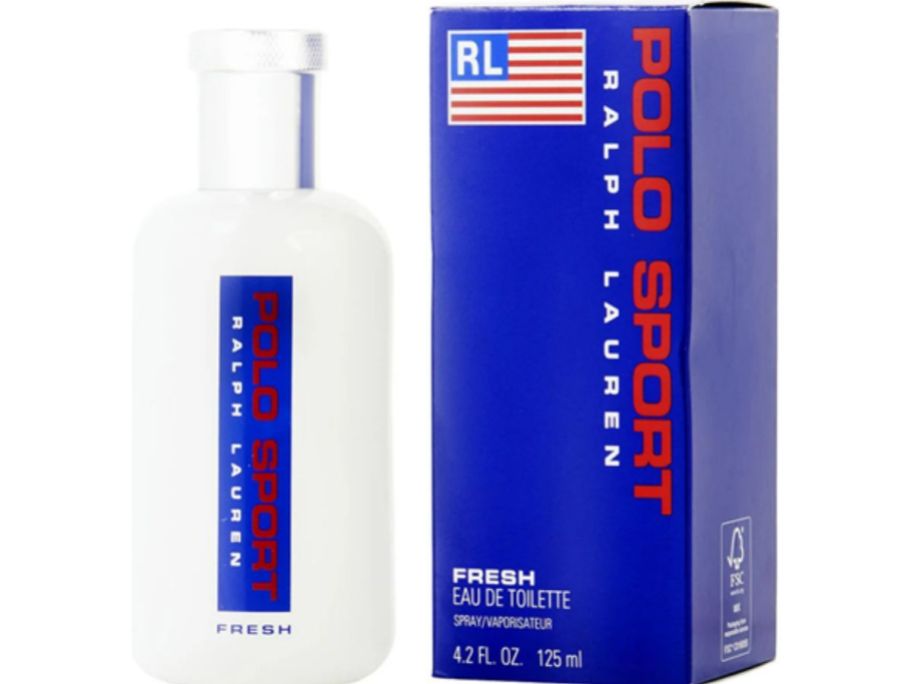 Polo Sport Fresh Ralph Lauren Spray bottle next to box