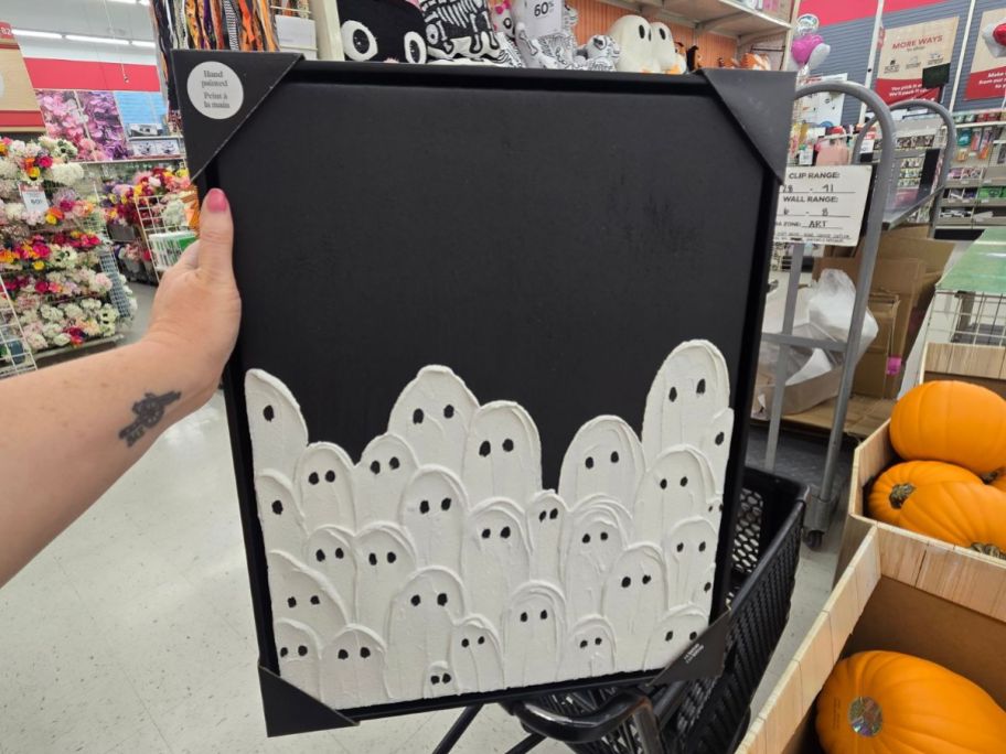 Ashland 20" Painted Ghost Wall Art in hand in store