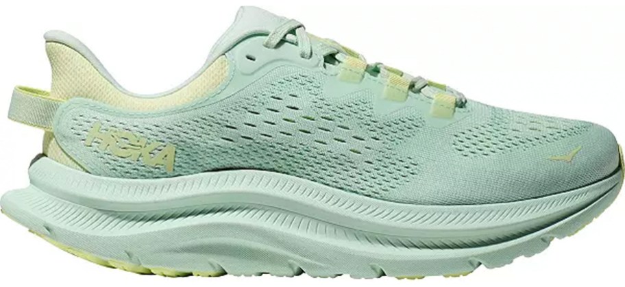 green hoka shoe