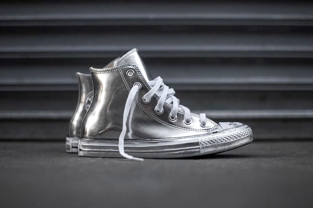 Metallic converse shoes 