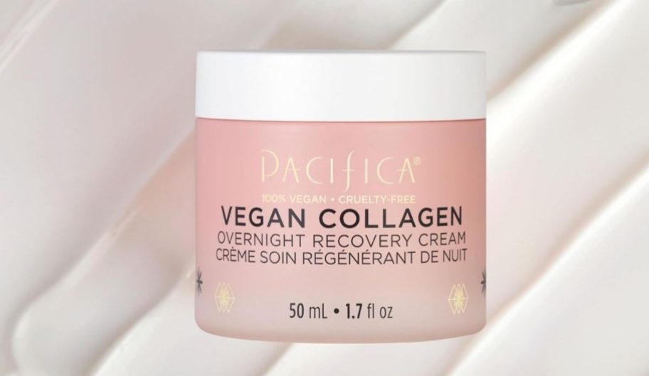a pink jar of face moisturizer