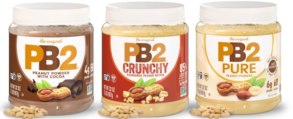 jars of pb2 peanut butter powder