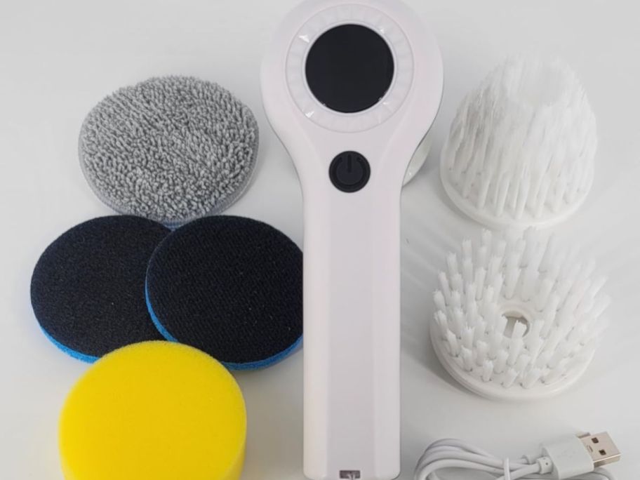 scrubber with attachements surrounding it