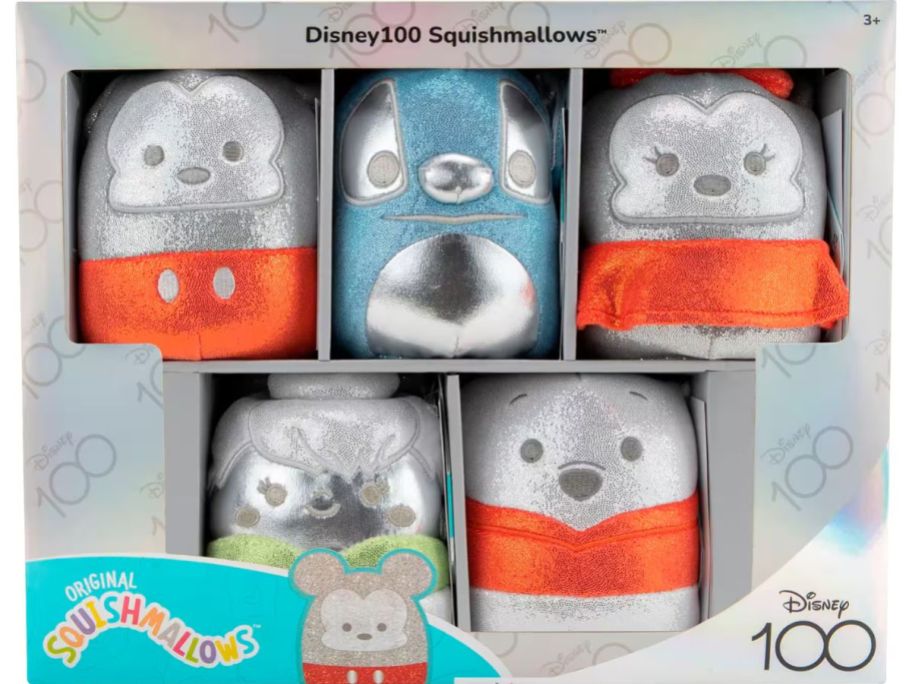 Squishmallows 5" Disney 100 Original 5-Pack box