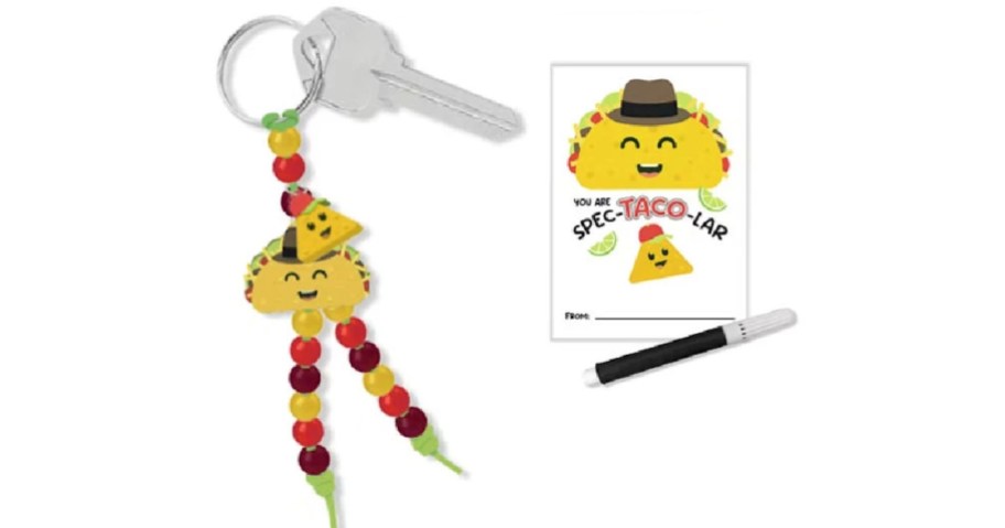 taco keychain and card crafts